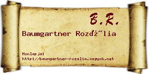 Baumgartner Rozália névjegykártya