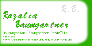 rozalia baumgartner business card